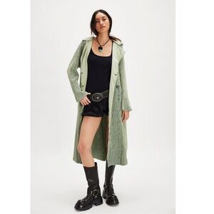 Brand New Free People Sage Green Trench Coat